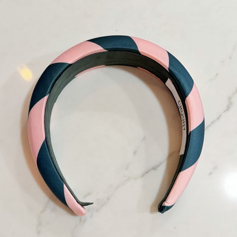 CROSBY By MOLLIE BURCH Venita PADDED Green Pink Preppy Stripe HEADBAND Spring